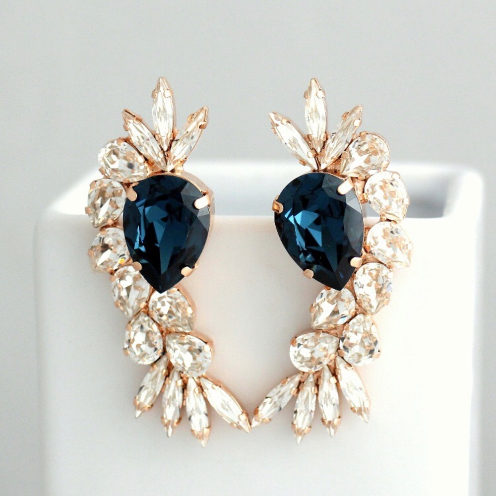 Unique Earrings Handmade Swarovski Crystal NWT